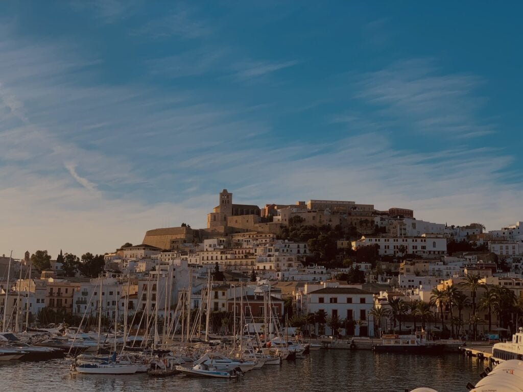 Yachts Docked on Ibiza Marina Harbor